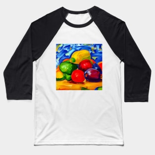 Fruit & Vegetable Oil Painting Baseball T-Shirt